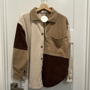 Lush Corduroy Patchwork Shacket